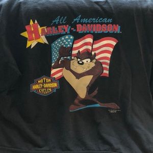 Vintage TAZ Looney Tunes/Harley Sweatshirt